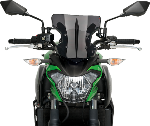 PUIG HI-TECH PARTS - 20335F - Flanker Windshield - '12-'25 Kawasaki ER-6N Ninja 650, ZR900, ZR650