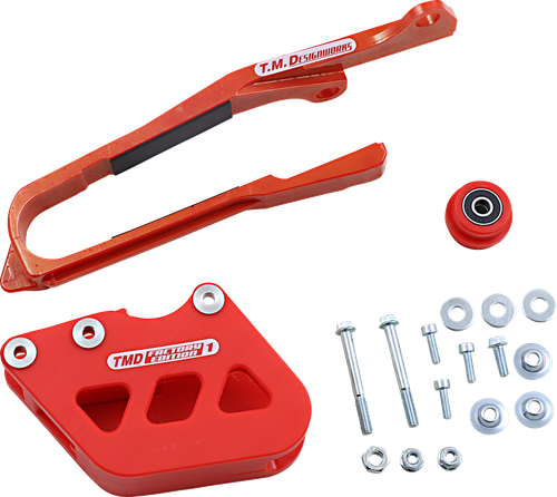 T.M. DESIGNWORKS - SCP-OR2-RD - Chain Guide and Slider Kit - '10-'18 Suzuki RMZ250, RMZ450