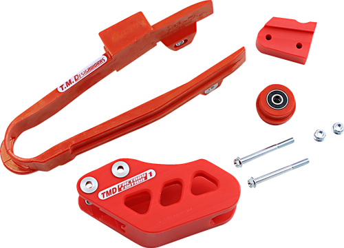 T.M. DESIGNWORKS - DCK-GGM-RD - Chain Guide and Slider Kit - '11-'17 Gas Gas 450 Ohlins, EC 125, 450