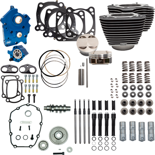 S&S CYCLE - 310-1058C - 124" Power Package - '17-'25 Harley-Davidson Electra Glide Police  FLHTPI, Softail Low Rider ST FXLRST, Electra Glide Highway King