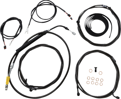 LA CHOPPERS - LA-8058KT3-08B - Complete Plug-and-Play Cable Kit - '21-'22 Harley-Davidson Road Glide Limited, Road Glide Special, Road King Special