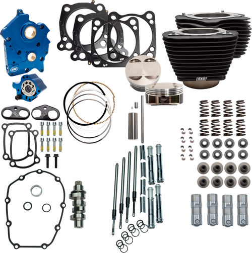 S&S CYCLE - 310-1105C - 128" Power Package - '17-'25 Harley-Davidson Electra Glide Police  FLHTPI, Electra Glide Highway King, Road Glide Police FLTRXP