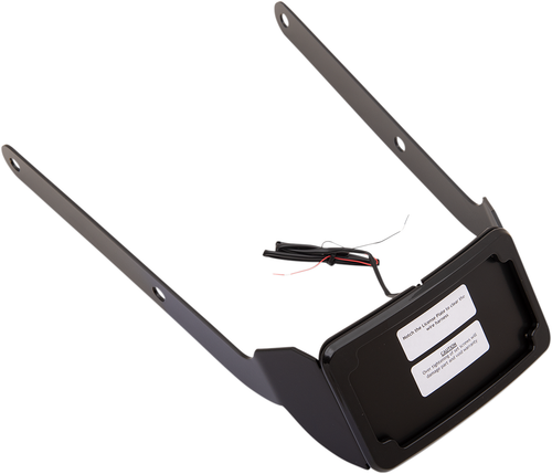 CYCLE VISIONS - CV4664B - LP Plate Frame & Mount with Tag Light - FXSB - Black