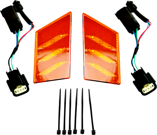 SHOW CHROME - 44-112 - Gold Aura Turn Signal - '15-'24 Polaris Slingshot ROUSH Edition, Slingshot S, Slingshot R