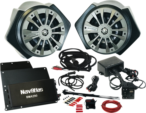 NAVATLAS - RZR2ZONE2 - 4-Seater Audio Kit Zone 2 with Rocker Switch - '16-'20 Polaris XP 4 1000 EPS Ride Command Edition, XP 4 1000 EPS High Lifter Edition