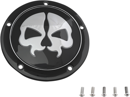 DRAG SPECIALTIES - 1107-0547 - Split Skull Derby Cover - '99-'18 Harley-Davidson Electra Glide Ultra Classic FLHTCU, Dyna 35th Anniversary Super Glide
