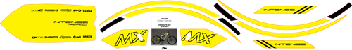 D'COR VISUALS - 10-80-100-YL - Graphics Kit for Tazer MX - '21 Intense Tazer MX Expert, Tazer MX Pro