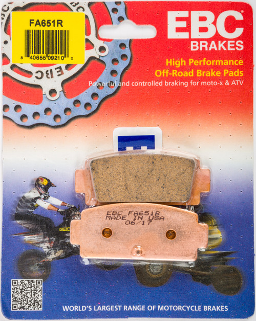 EBC - FA651R - BRAKE PADS FA651R SINTERED R SERIES - '14-'20 CFMOTO 800 EPS Trail, 500 HO Trail, UFORCE 1000