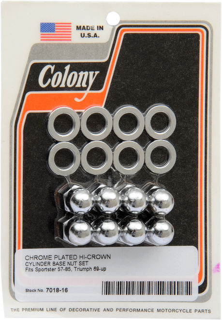 COLONY - 7018-16 - Acorn Nut Kit - Cylinder Base - Sportster