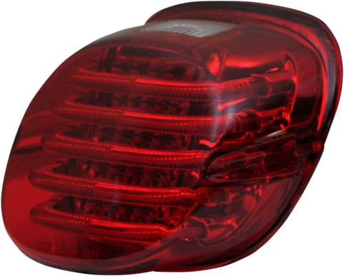 CUSTOM DYNAMICS - PB-TL-LPW-R - Taillight - with Top License Plate Illumination Window - Red