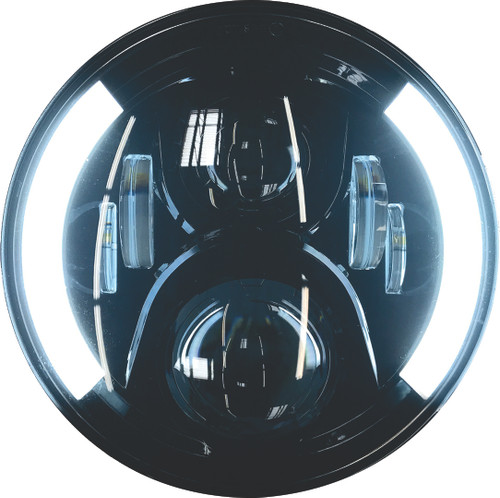 HIGH DEFINITION 7" LED HEADLIG PARTIAL HALO BLACK