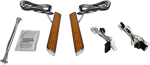 CUSTOM DYNAMICS - CD-FORK-BCM-AC - LED Fork Light - Amber - Chrome