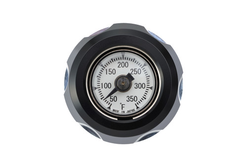 OIL TEMP DIP STICK M8 BLACK AND MACHINED