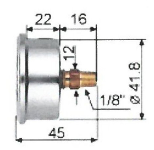 OIL PRESSURE GAUGE 60PSI WHITE