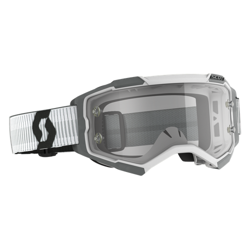 FURY GOGGLE WHITE/GREY CLEAR WORKS LENS