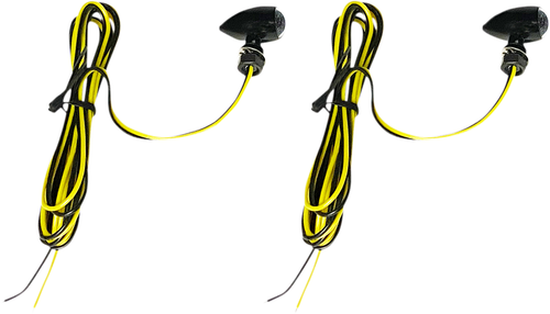 CUSTOM DYNAMICS - CD-MICRO-A-B - Micro Turn Signals - Amber - Black