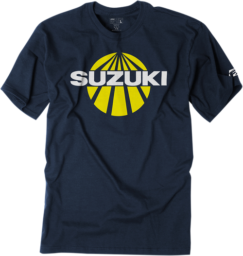 Factory Effex - 19-87402 - Suzuki Sun T-Shirt - Navy - Medium