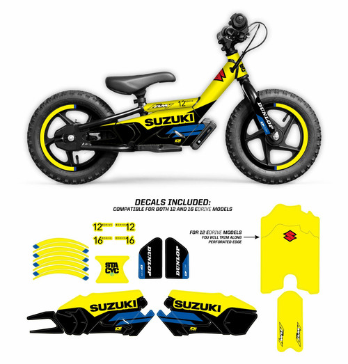 GRAPHIC KIT STACYC SUZUKI GRAPHIC KIT STACYC 12" & 16"