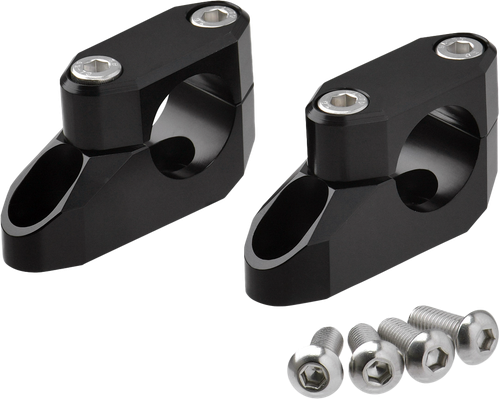 OFFSET HANDLEBAR RISER KIT 20MM 26MM 22.2/28.6MM BLACK