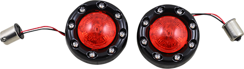 CUSTOM DYNAMICS - PB-BR-RR 56-BR - Bullet Turn Signal 1156 - Black - Red Lens