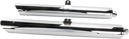 COBRA - 1216 - 4" Slip-On Mufflers - Long - Scalloped - GL1800