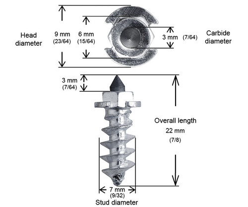 3/4"-18MM SHOULDER SCREW STUDS QTY 200