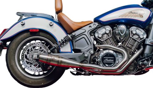 INDIAN SCOUT MID LENGTH CANNON BRUSHED SS