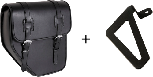 IBIZA SADDLEBAG BLACK LEFT W/BASE +SUPPORT