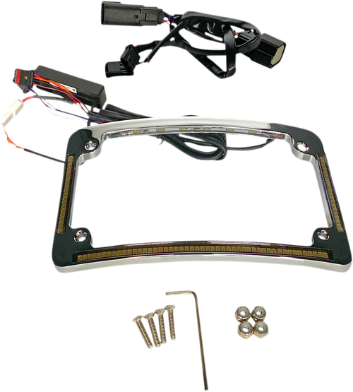 CUSTOM DYNAMICS - TF05-BCM4-C - Radius License Plate Frame - Chrome