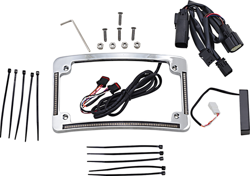 CUSTOM DYNAMICS - TF05-SS6-C - Radius License Plate Frame - Chrome