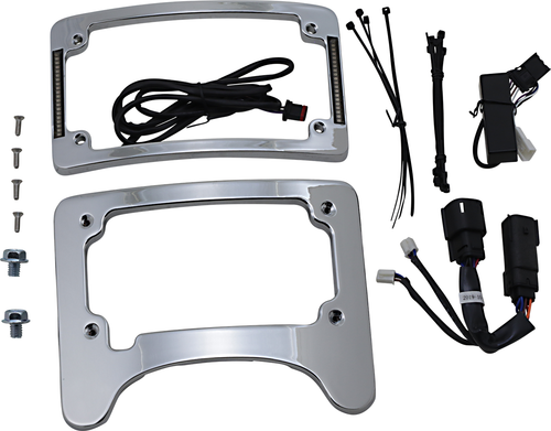 CUSTOM DYNAMICS - TS-ELIM-06BCM-C - License Plate Frame/Turn Signal Eliminator - Chrome