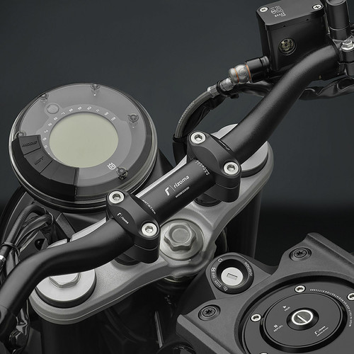 HANDLEBAR TAPERED BLACK DIA 22-29MM/H 55MM/W 740MM