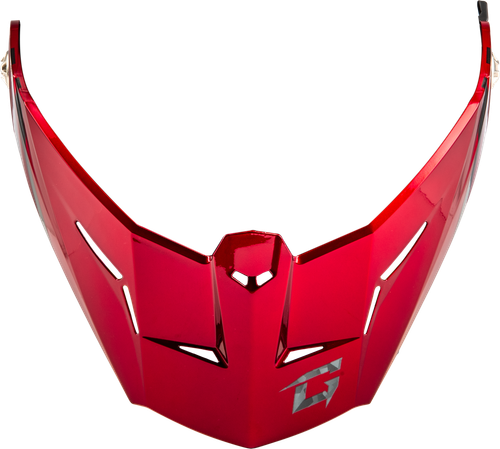 MD-74 VISOR W/SCREWS STRIKER BLK/GREY/RED METALLIC