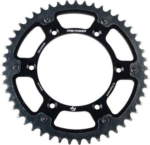 REAR SPROCKET HYBRID 49T BLK/SIL