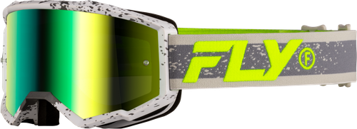 ZONE GOGGLE DARK GREY/HI-VIS W/ IRIDESCENT GRN MIRROR LENS
