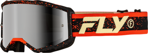 ZONE GOGGLE BLACK/RED/CREAM W/ SILVER MIRROR/SMOKE LENS