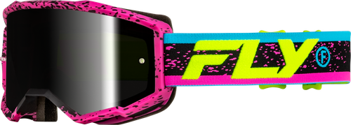 ZONE GOGGLE PINK/BLACK/HI-VIS W/ BLACK MIRROR/SMOKE LENS