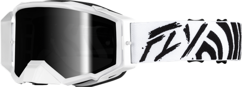ZONE ELITE GOGGLE BLACK/WHITE W/ BLACK MIRROR/SMOKE LENS