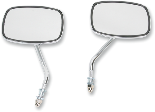 EMGO - 20-21706 - Mirrors - Side View - Plain Face/Rectangle - Short Stem - Left/Right - Screw-In - Pair
