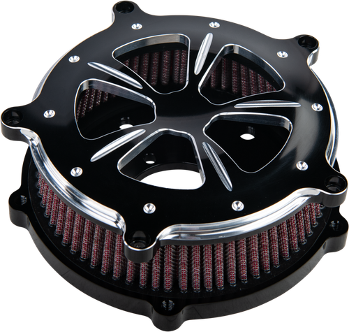 COMMODORE AIR CLEANER KIT BLACK CONTRAST W/ CLEAR WINDOW