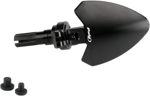 HANDLEBAR END FOLDING MIRROR LEFT BLACK