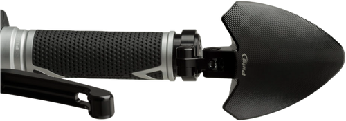 HANDLEBAR END FOLDING MIRROR LEFT BLACK