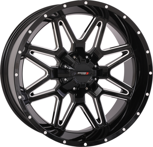 ST7 WHEEL 20X9 5+4 (0MM) 4/137 & 4/156 GLOSS BLK MILLED