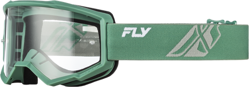 YOUTH FOCUS GOGGLE OLIVE/GREY W/ CLEAR LENS