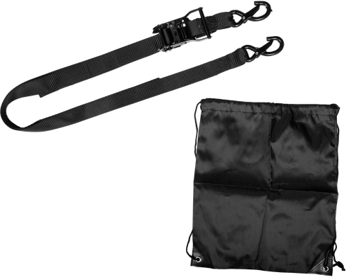 1.5" X 8' RATCHET SOFT TIE-DOWN BLACK 2/PK