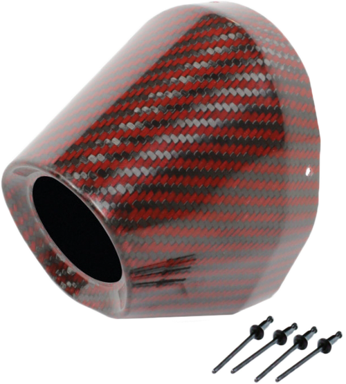 CARBON END CAP RED 1 3/4" I.D.