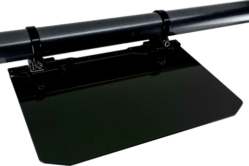 12" X 8" NARROW MOUNT SUN VISO W/SOLID BLACK SHIELD- BLACK