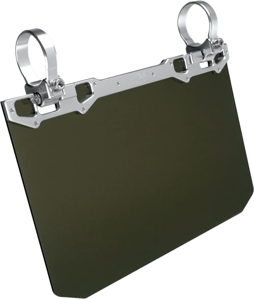 12" X 8" NARROW MOUNT SUN VISO W/TINTED SHIELD- SILVER