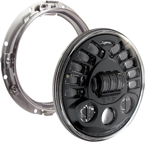 CUSTOM DYNAMICS - PB-7A-13-B - Adaptive Headlight with Mount - 7" - Black