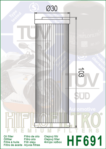 HIFLOFILTRO - HF691 - OIL FILTER